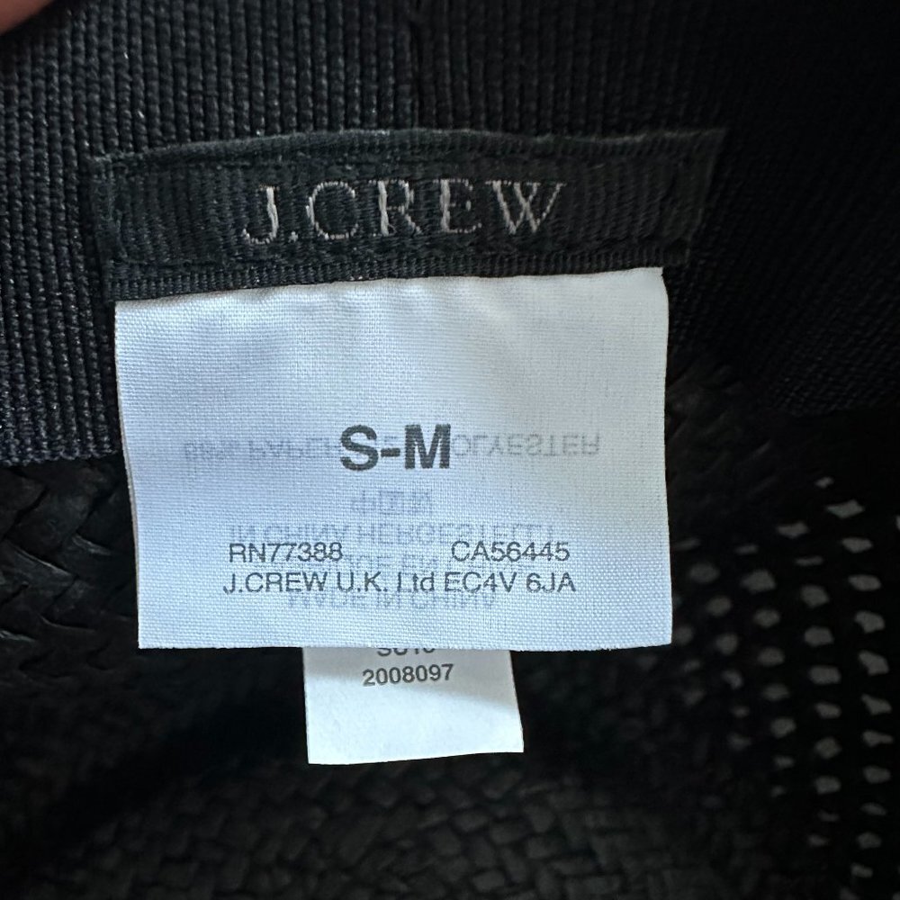 J. CREW FRAYED EDGE RAFFIA BEACH HAT Size S/M - Picture 2 of 8